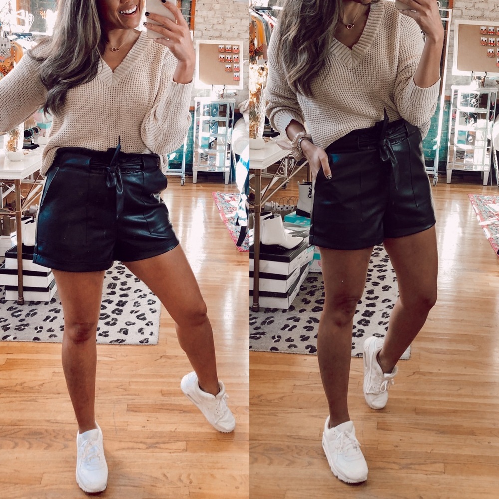 Emily Pleather Shorts